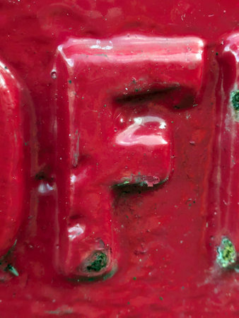 Written Wording in Distressed State Typography Found Ransom Letter F