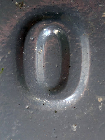 Distressed Typography Featuring Number 0