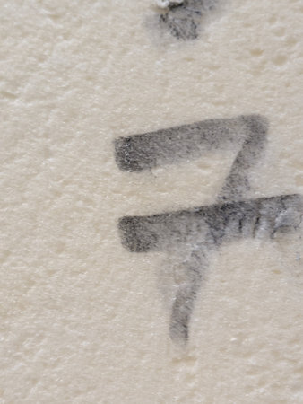 Written Wording in Distressed State Typography Found Ransom Number 7 Sevenの写真素材