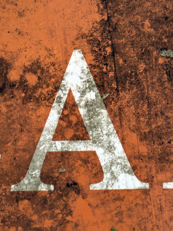 Written Wording in Distressed State Typography Found Ransom Letter Aの写真素材