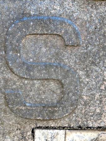 Written Wording in Distressed State Typography Found Letter Sの写真素材