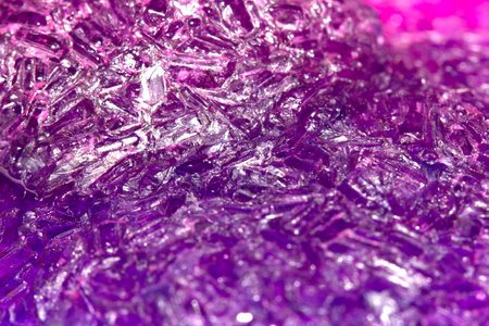 Sweet Sugary Crystal Shard Close Up Granulated Molecule Vibrant Confectionery Candyの写真素材