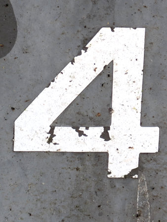 Distressed Typography Number 4