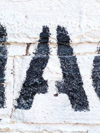 Written Wording in Distressed State Typography Found Ransom Letter Aの写真素材