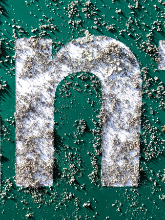 Written Wording in Distressed State Typography Found Ransom Letter N