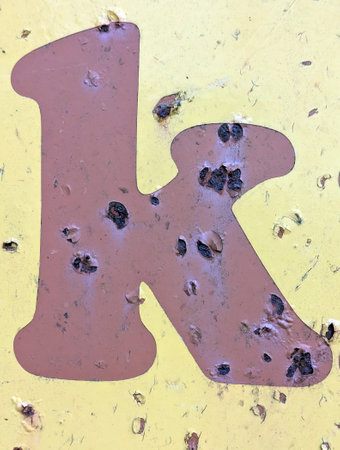 Written Wording in Distressed State Typography Found K