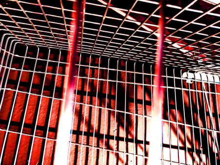 Abstract Industrial Metal Steel Line Lined Background in Gradient Patternの写真素材