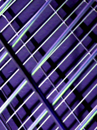 Abstract Industrial Metal Steel Line Lined Background in Gradient Patternの写真素材