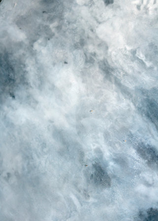 Close up of abstract condensation fog moisture looking like heavy clouds in space