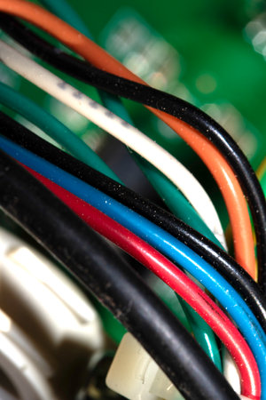 Abstract Close up of Electrical Computer Circuit for Backgroundの写真素材