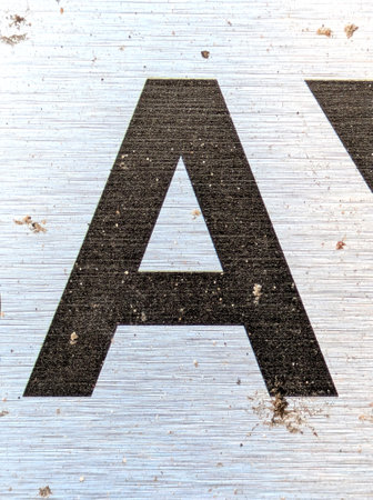 Written Wording in Distressed State Typography Found Ransom Letter Aの写真素材