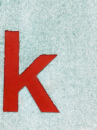 Written Wording in Distressed State Typography Found Ransom Letter Kの写真素材