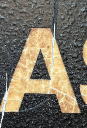 Written Wording in Distressed State Typography Found Ransom Letter Aの写真素材