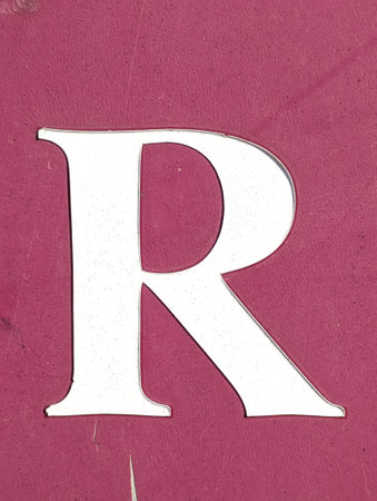 Written Wording in Distressed State Typography Found Letter Rの写真素材