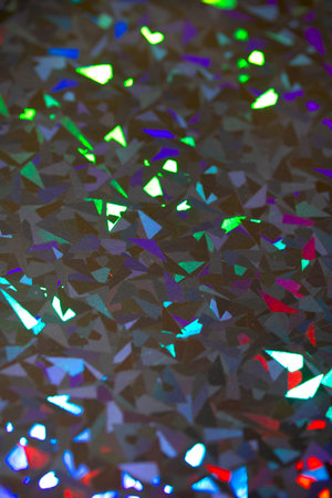 Vibrant Holographic Geometric Shiny Glitter Abstract Scifi Metallic Background
