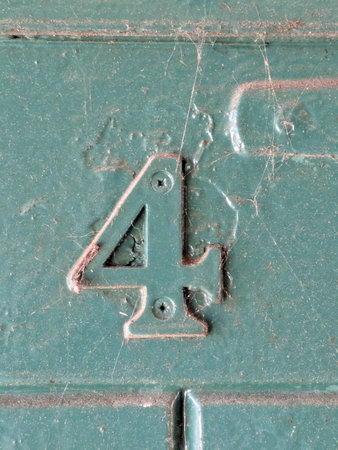 Distressed State Typography Number 4