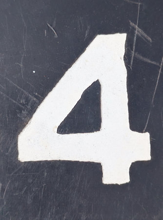 Distressed State Typography Number 4の写真素材