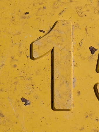 Distressed State Typography Number 1の写真素材