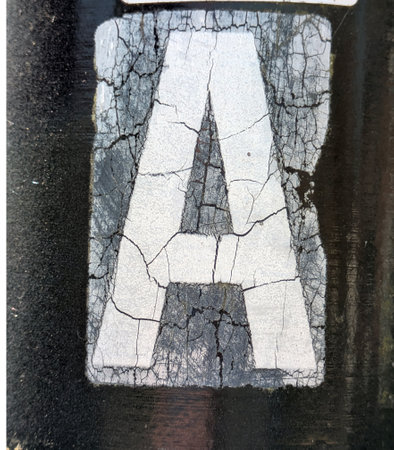 Written Wording in Distressed State Typography Found Ransom Letter Aの写真素材