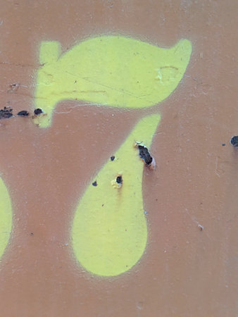 Distressed Typography Featuring the Number 7の写真素材