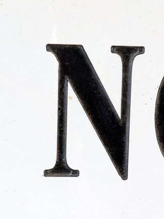 Written Wording in Distressed State Typography Found Ransom Letter Nの写真素材