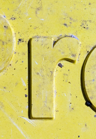 Written Wording in Distressed State Typography Found Ransom Letter Rの写真素材