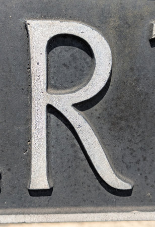 Written Wording in Distressed State Typography Found Ransom Letter Rの写真素材