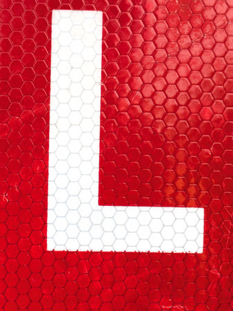 Written Wording in Distressed State Typography Found Letter Lの写真素材