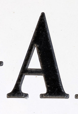 Written Wording in Distressed State Typography Found Letter Aの写真素材