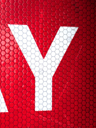 Written Wording in Distressed State Typography Found Letter Yの写真素材