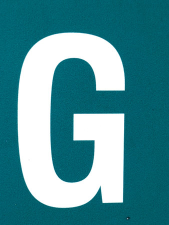 Written Wording in Distressed State Typography Letter G