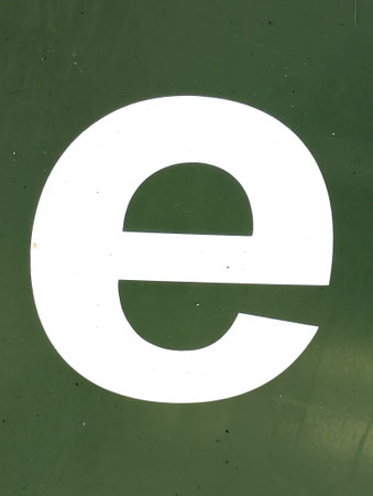 Written Wording in Distressed State Typography Letter Eの写真素材