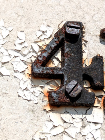 Written Wording in Distressed State Typography Found Number 4
