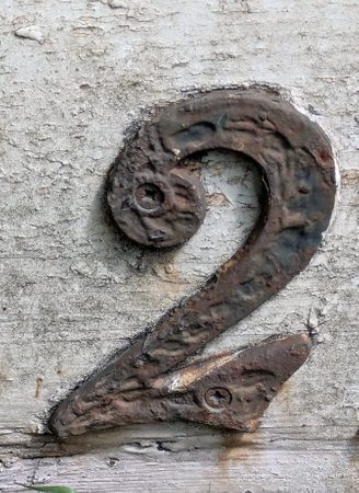 Written Wording in Distressed State Typography Found Ransom Number 2の写真素材