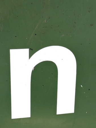 Written Wording in Distressed State Typography Letter Nの写真素材