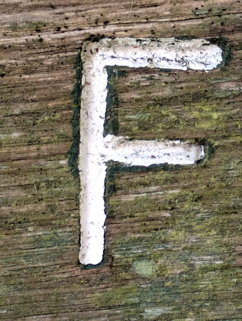 Written Wording in Distressed State Typography Found Ransom Font Letter Fの写真素材