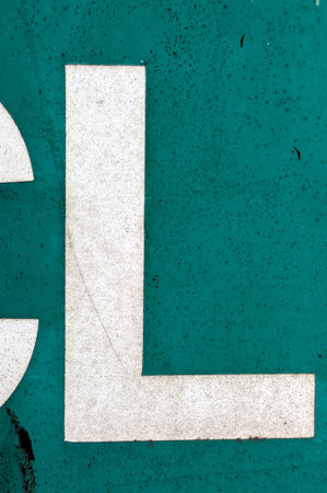 Written Wording in Distressed State Typography Found Ransom Letter Lの写真素材