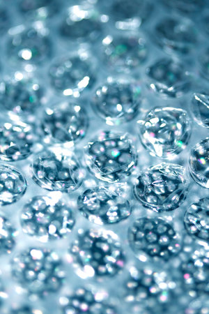 Abstract Bubble Wrap Plastic Circles Shiny Coloured Backgroundの写真素材