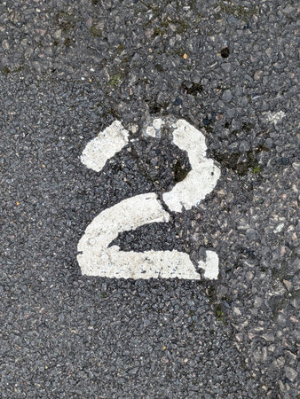 Written Wording in Distressed State Typography Found Ransom Number 2の写真素材