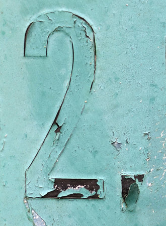 Written Wording in Distressed State Typography Found Ransom Number 2の写真素材