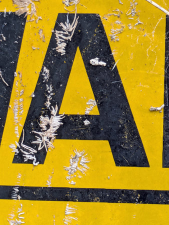 Written Wording in Distressed State Typography Found Ransom Letter Aの写真素材