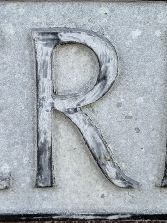 Written Wording in Distressed State Typography Found Ransom Letter Rの写真素材