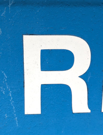 Written Wording in Distressed State Typography Found Ransom Letter R