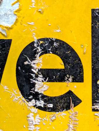 Written Wording in Distressed State Typography Found Ransom Letter Eの写真素材