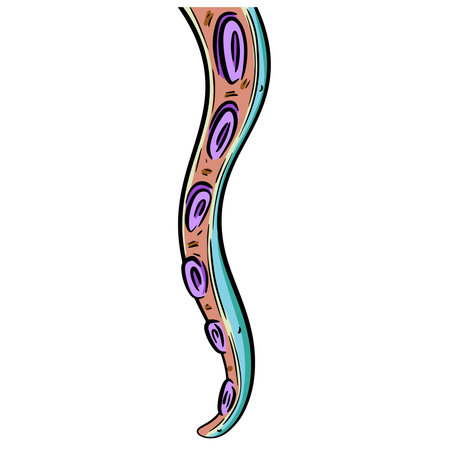 Coloring book for adults. Hand drawn vector illustration of a worm.のイラスト素材