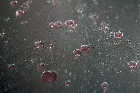 Absract Oil Bubble on a Clear Background