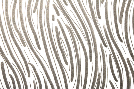 Close up of hand drawn doodle pen wavy swirl black lines and waves on white background