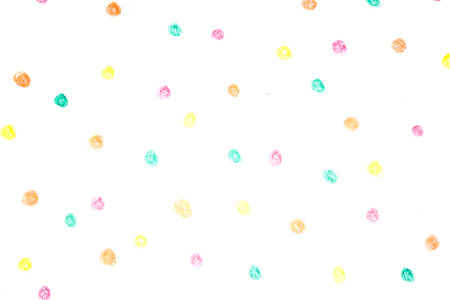 Multicoloured children's pencil crayon spotty polka dots backgroundの写真素材