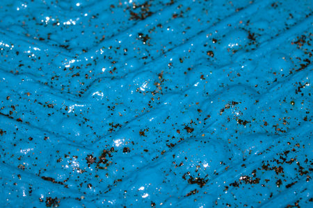 Abstract interesting chrome and paint bubble backgroundの写真素材