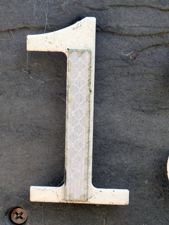 Written Wording Font Distressed State Typography Found Ransom Number 1の写真素材